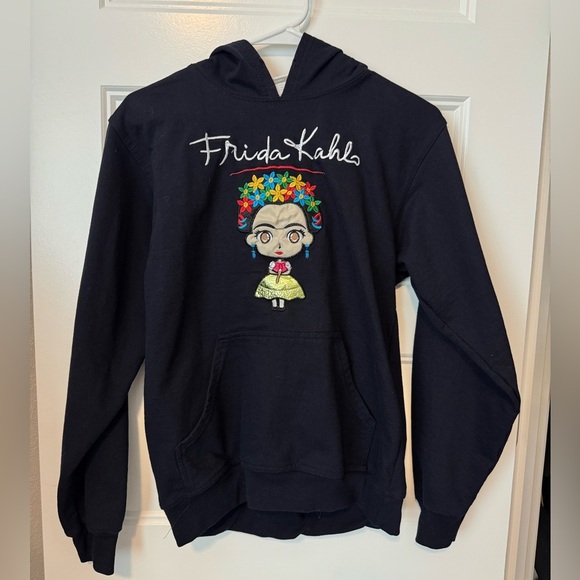 Embroidered Frida Kahlo Sweatshirt Hoodie 
Size Medium - Picture 1 of 8